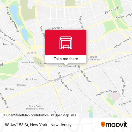 88 Av/153 St map