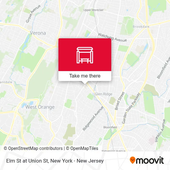 Elm St at Union St map