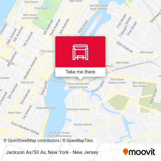 Jackson Av/50 Av map
