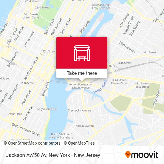 Jackson Av/50 Av map