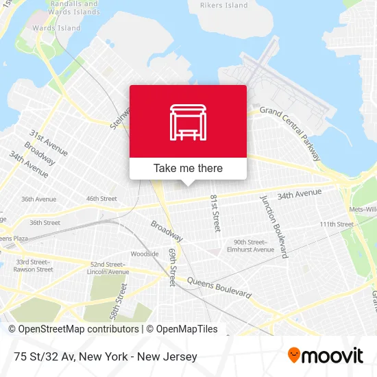 75 St/32 Av map