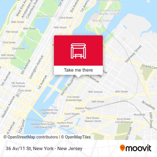 36 Av/11 St map