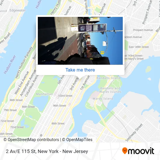 2 Av/E 115 St map