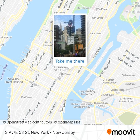 3 Av/E 53 St map