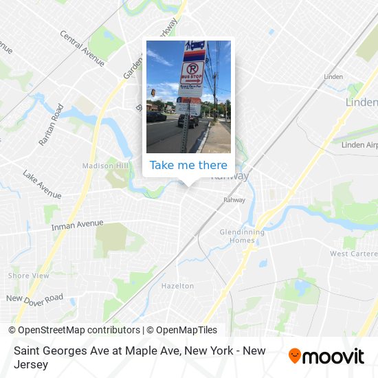 Saint Georges Ave at Maple Ave map