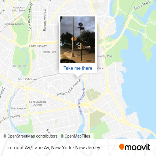 Tremont Av/Lane Av map