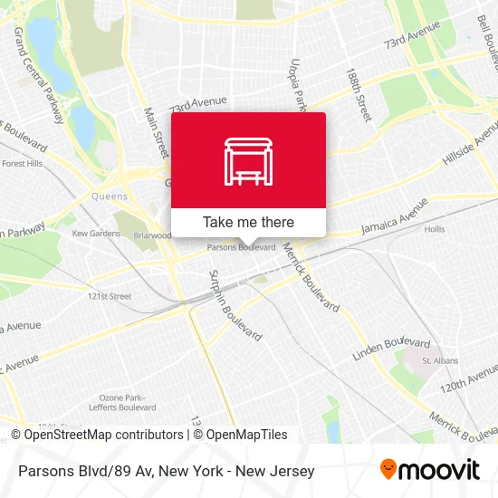 Parsons Blvd/89 Av map