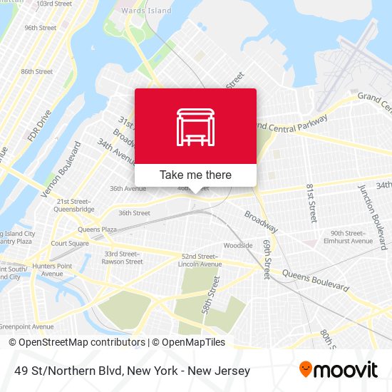 49 St/Northern Blvd map
