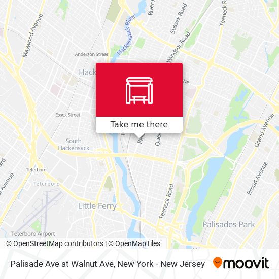 Palisade Ave at Walnut Ave map