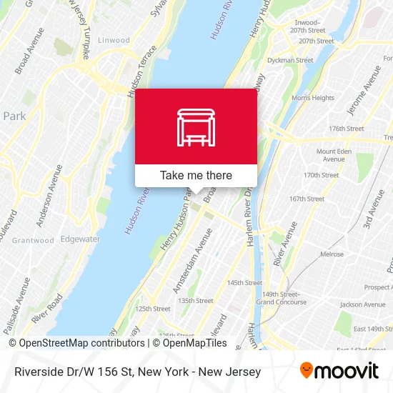 Riverside Dr/W 156 St map
