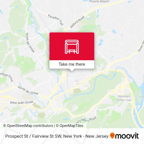 Prospect St / Fairview St  SW map