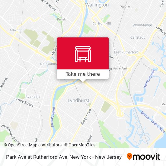 Mapa de Park Ave at Rutherford Ave