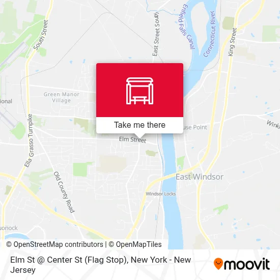 Elm St @ Center St (Flag Stop) map