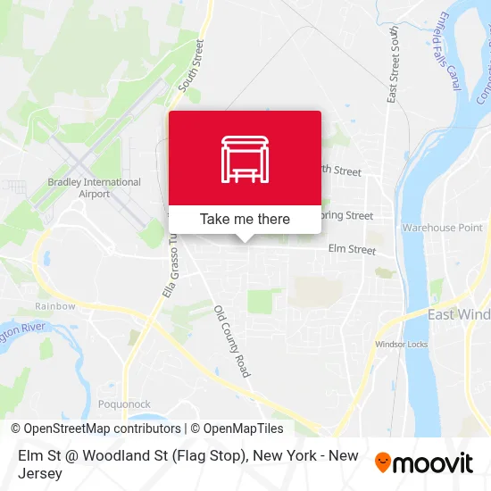 Elm St @ Woodland St (Flag Stop) map