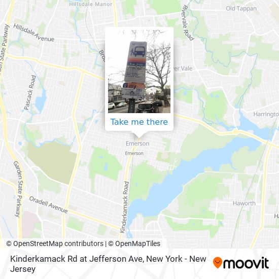 Kinderkamack Rd at Jefferson Ave map