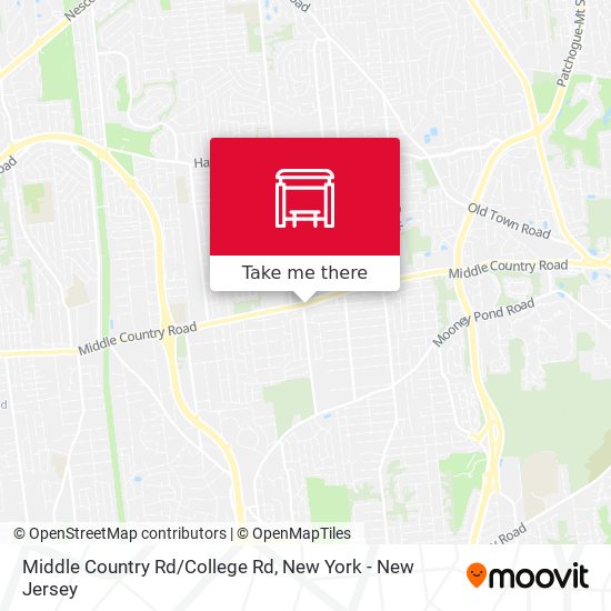 Middle Country Rd/College Rd map