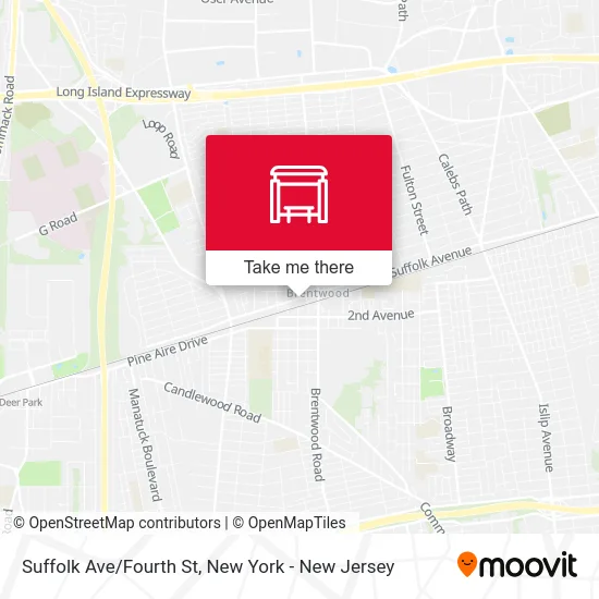 Suffolk Ave/Fourth St map