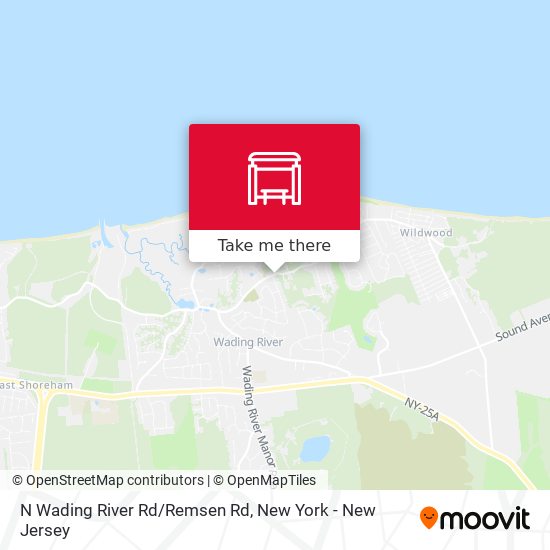 N Wading River Rd/Remsen Rd map