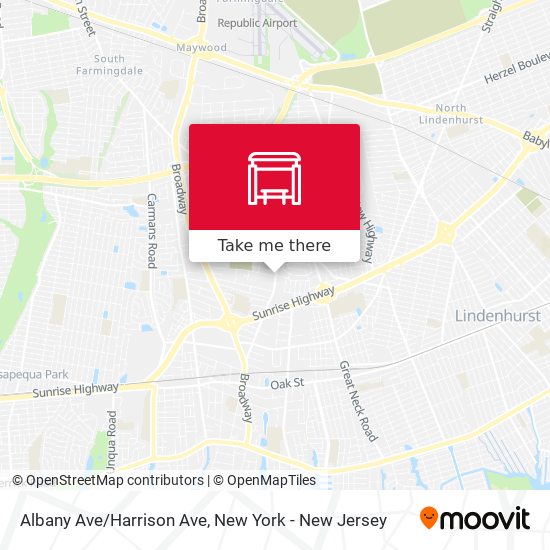 Mapa de Albany Ave/Harrison Ave