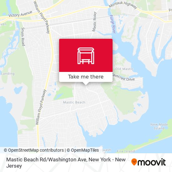 Mastic Beach Rd/Washington Ave map