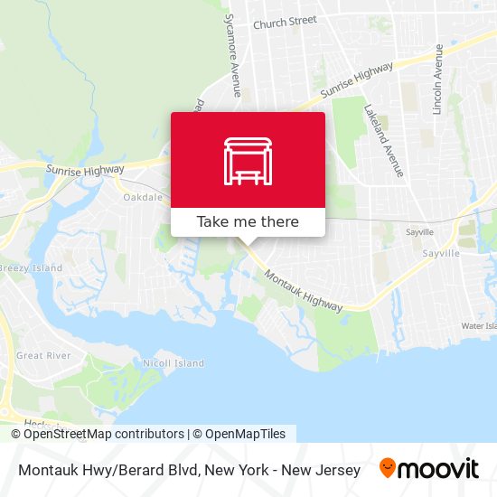 Montauk Hwy/Berard Blvd map