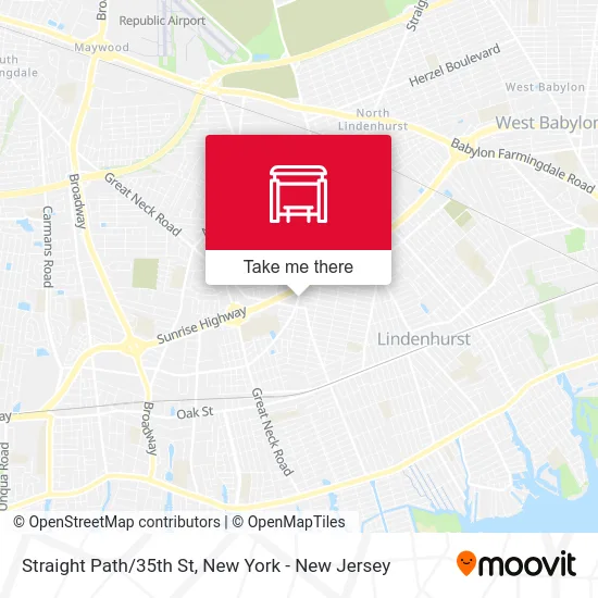 Straight Path/35th St map