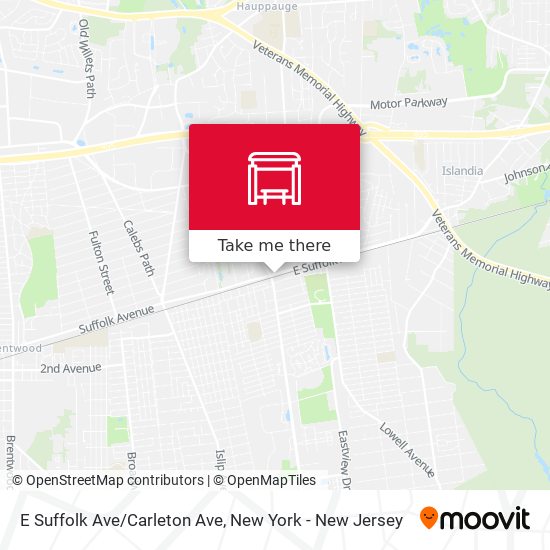 E Suffolk Ave/Carleton Ave map
