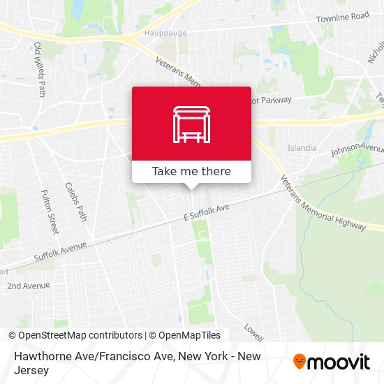 Mapa de Hawthorne Ave/Francisco Ave