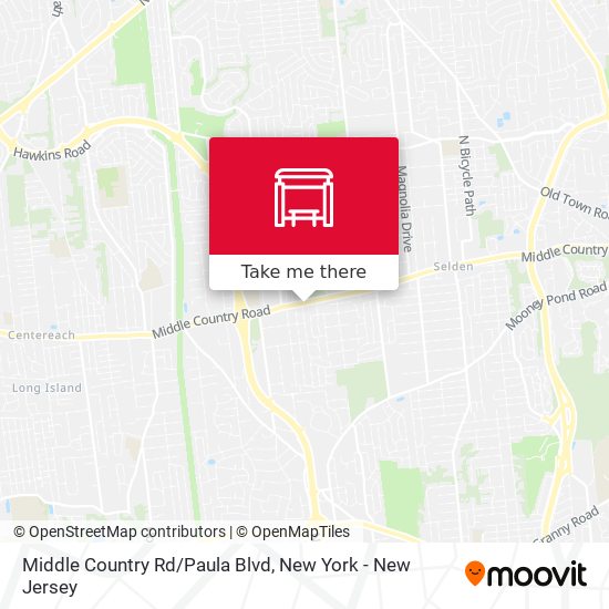 Middle Country Rd/Paula Blvd map