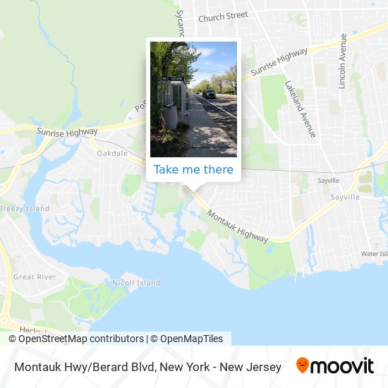 Montauk Hwy/Berard Blvd map