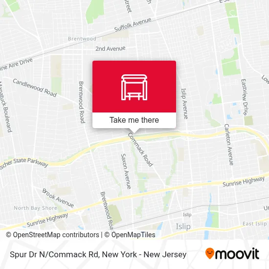 Spur Dr N/Commack Rd map