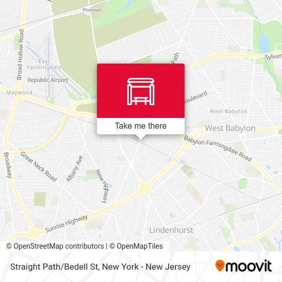 Straight Path/Bedell St map