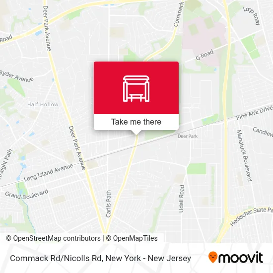 Commack Rd/Nicolls Rd map