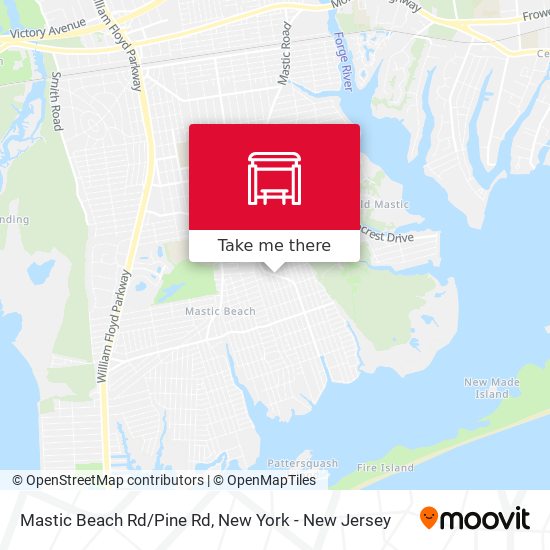 Mapa de Mastic Beach Rd/Pine Rd