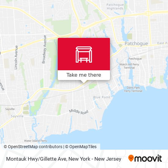 Mapa de Montauk Hwy/Gillette Ave