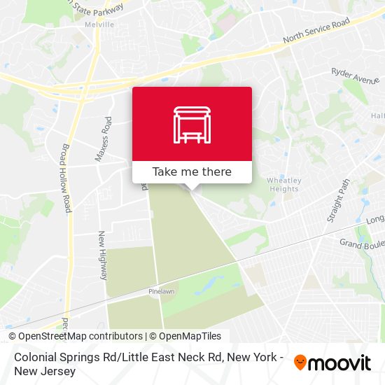 Colonial Springs Rd / Little East Neck Rd map