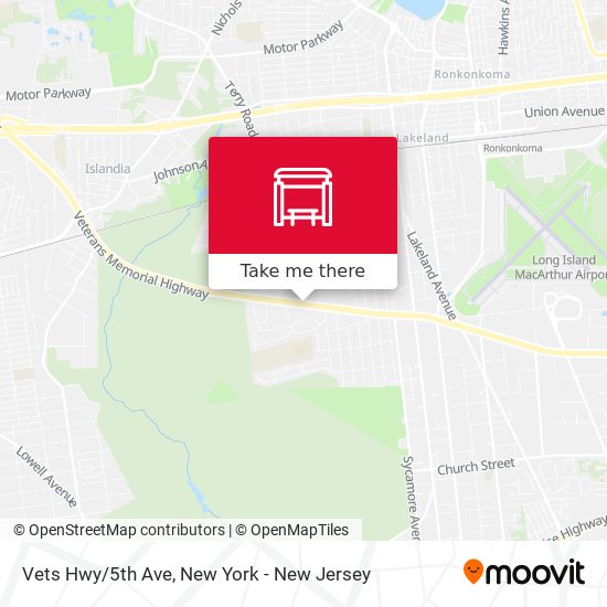Mapa de Vets Hwy/5th Ave