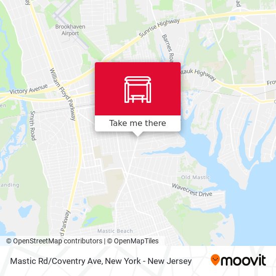Mapa de Mastic Rd/Coventry Ave