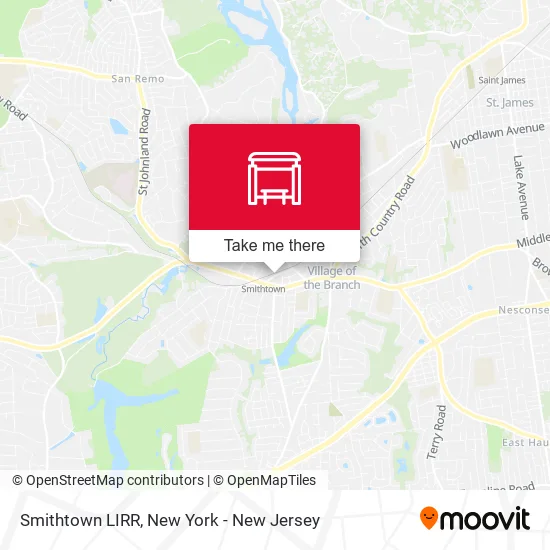Smithtown LIRR map