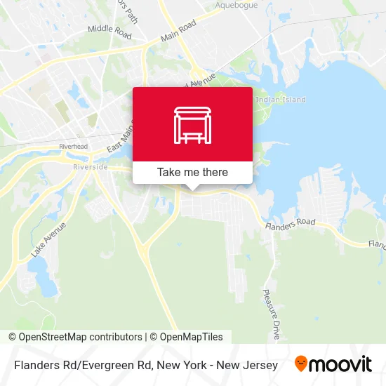 Flanders Rd/Evergreen Rd map