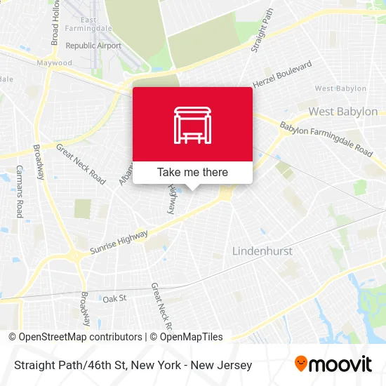 Straight Path/46th St map