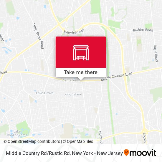 Middle Country Rd/Rustic Rd map