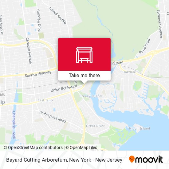 Mapa de Bayard Cutting Arboretum
