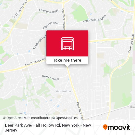 Deer Park Ave/Half Hollow Rd map