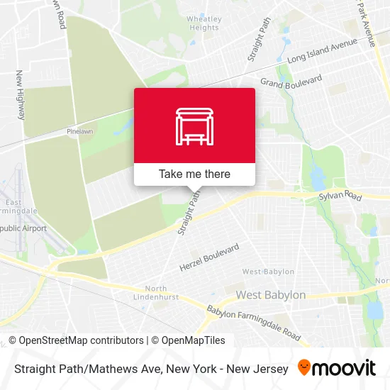 Straight Path/Mathews Ave map