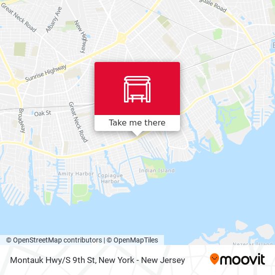 Mapa de Montauk Hwy/S 9th St