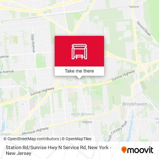 Station Rd / Sunrise Hwy N Service Rd map