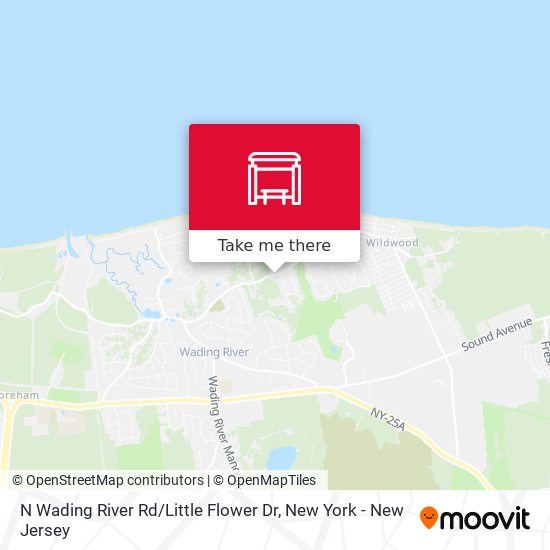 N Wading River Rd / Little Flower Dr map