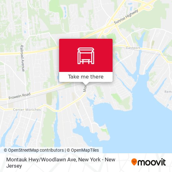 Mapa de Montauk Hwy/Woodlawn Ave