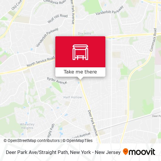 Deer Park Ave/Straight Path map